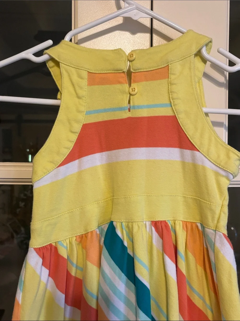 Gymboree Yellow Multi-Stripe Sundress with Coral & Teal Accents
